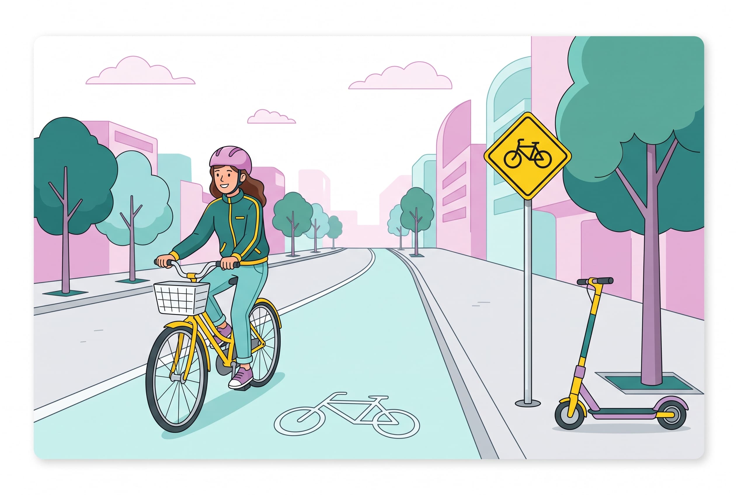 Ciclistas circulando de forma segura
